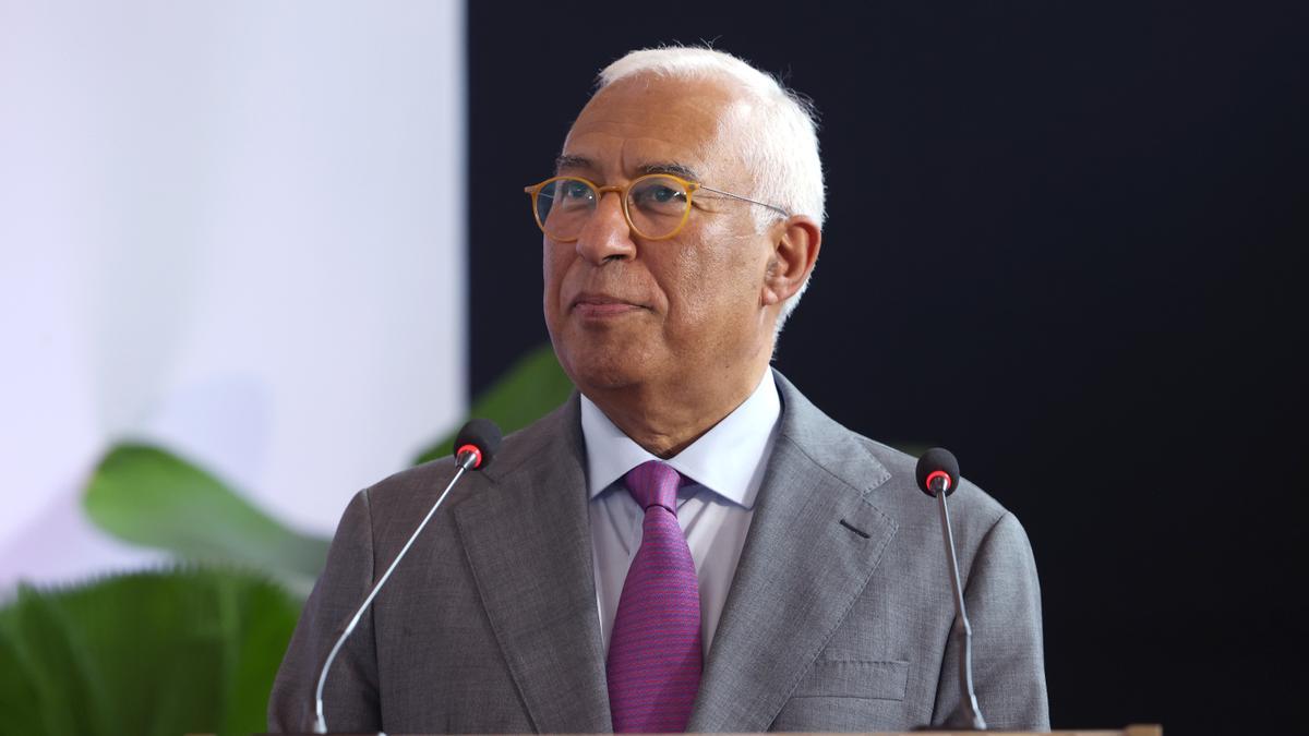 El presidente del Consejo Europeo, António Costa, habla en una rueda de prensa.