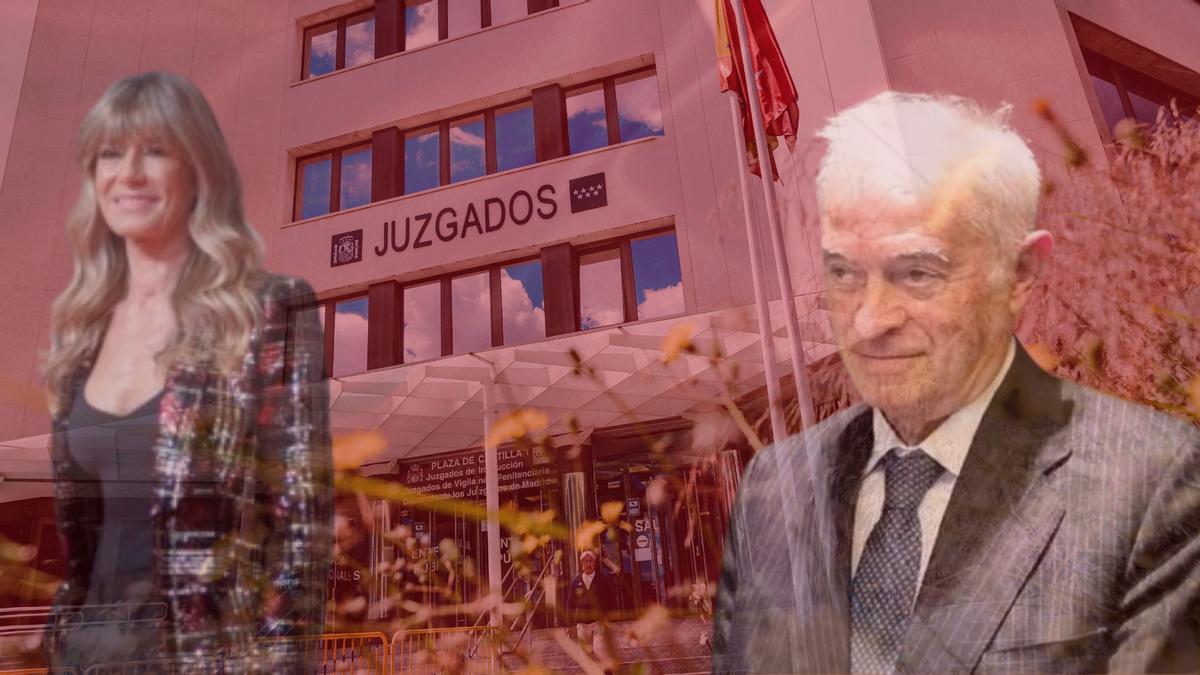 Begoña Gómez en un fotomontaje con el juez instructor, Juan Carlos Peinado.