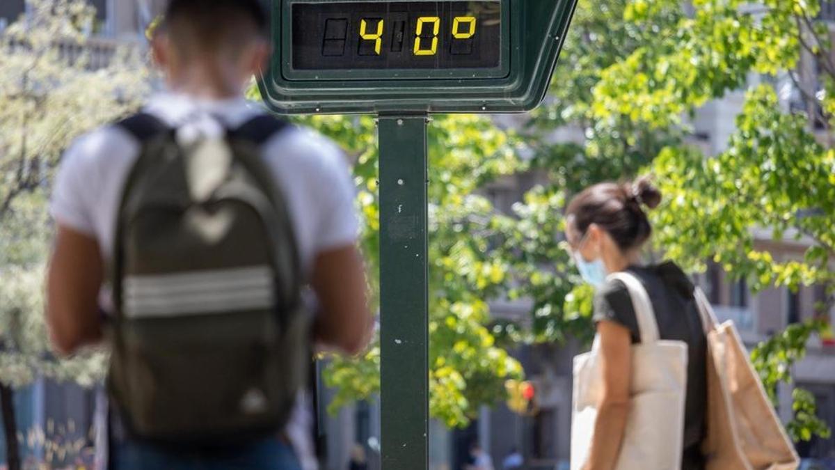 Ola de calor en Zaragoza en el verano de 2020.