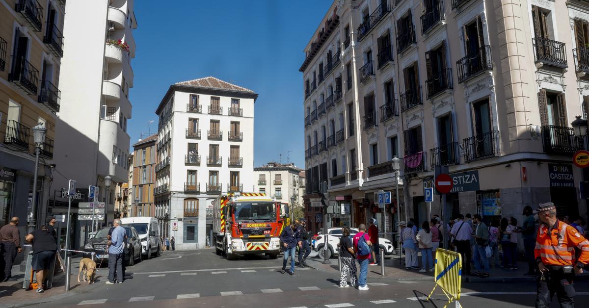 Se derrumba parcialmente el forjado de un edificio en obras en el centro de Madrid