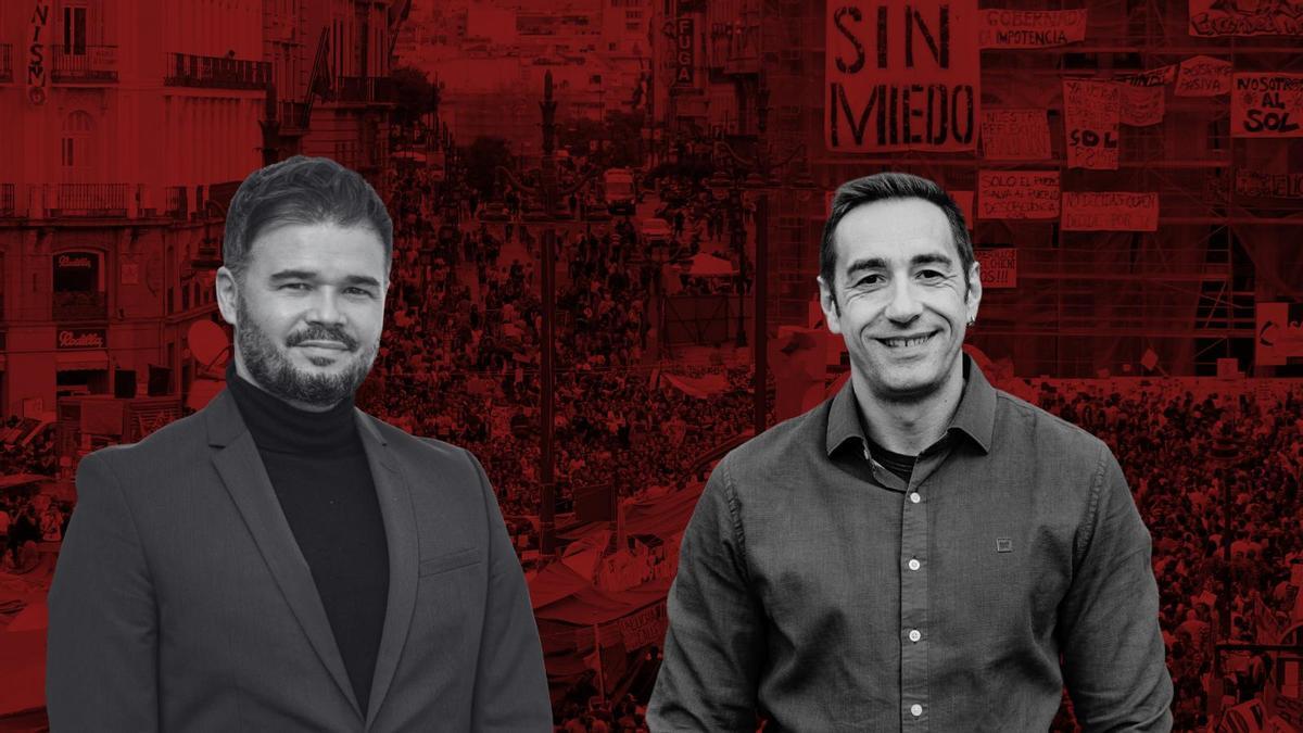 Gabriel Rufián y Emilio Delgado.