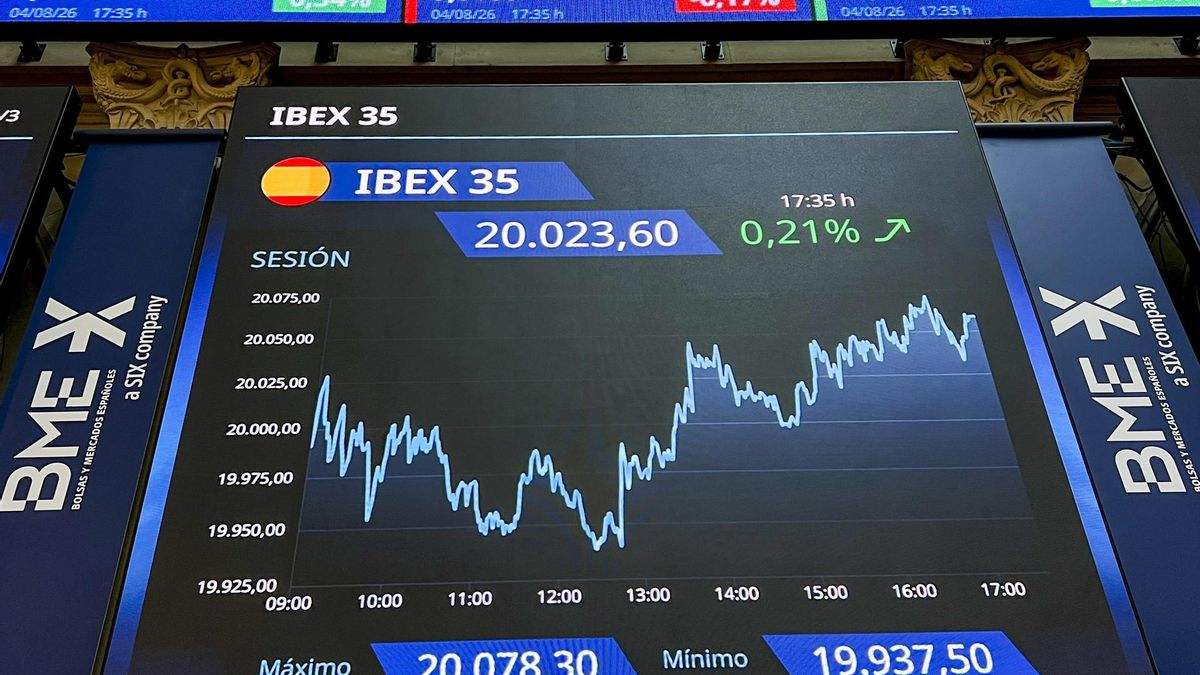 La evolución del principal índice de la Bolsa española, el IBEX 35.