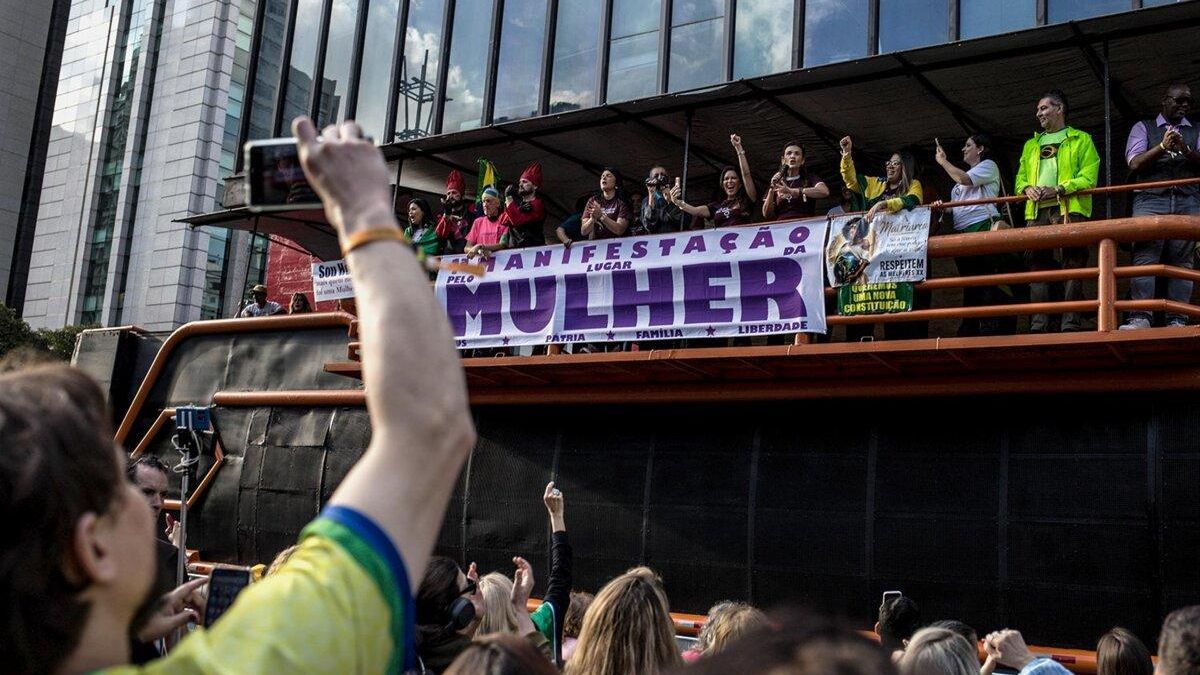 Discurso de la diputada Valéria Bolsonaro durante la primera “Marcha por el espacio de las mujeres” en São Paulo (Brasil), el 22 de mayo de 2026.