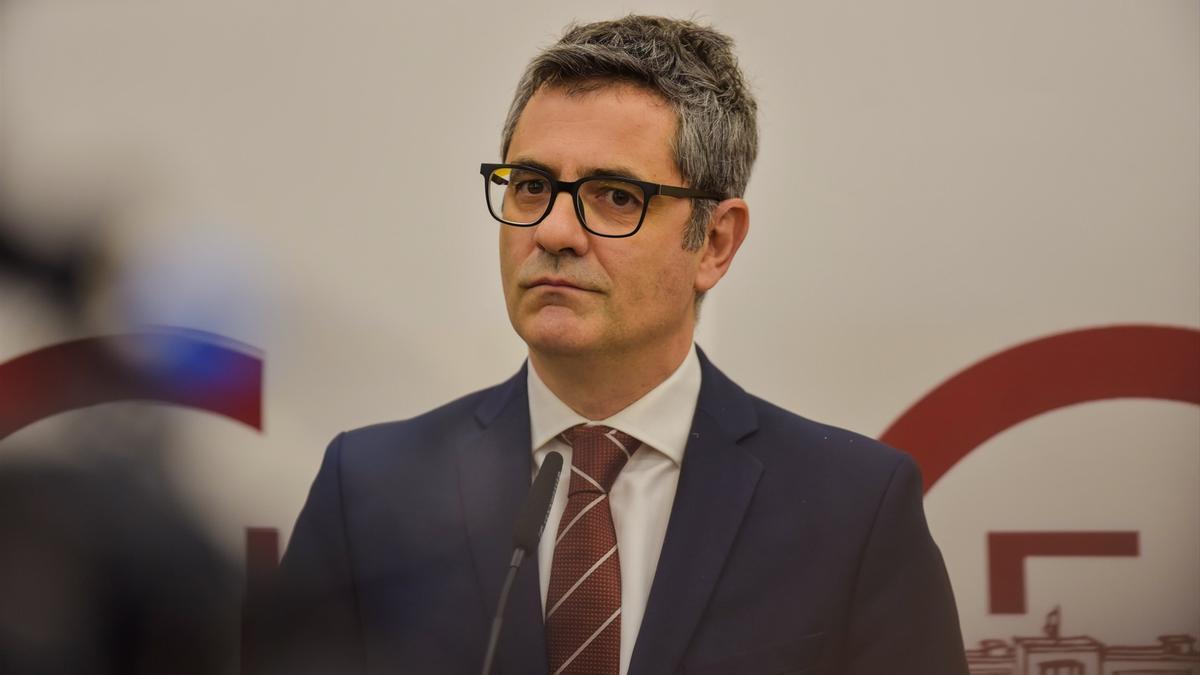 El ministro de Presidencia y Justicia, Félix Bolaños, durante un acto en el Centro de Estudios Jurídicos (CEJ), en enero de 2025.