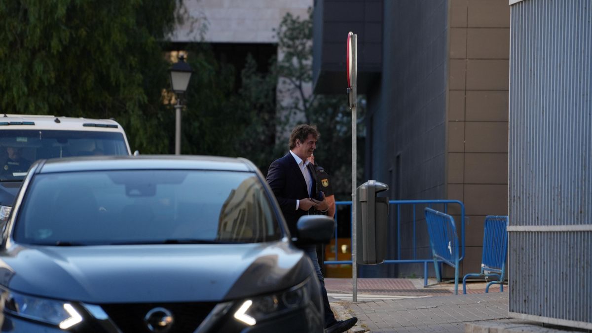 David Sánchez, a su llegada a la sexta jornada de un juicio en la Audiencia Provincial de Badajoz.
