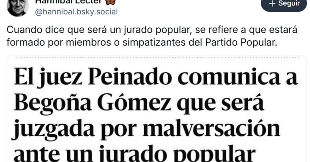 "Cuando dice jurado popular, se refiere a que serán miembros del PP": las redes critican al juez Peinado