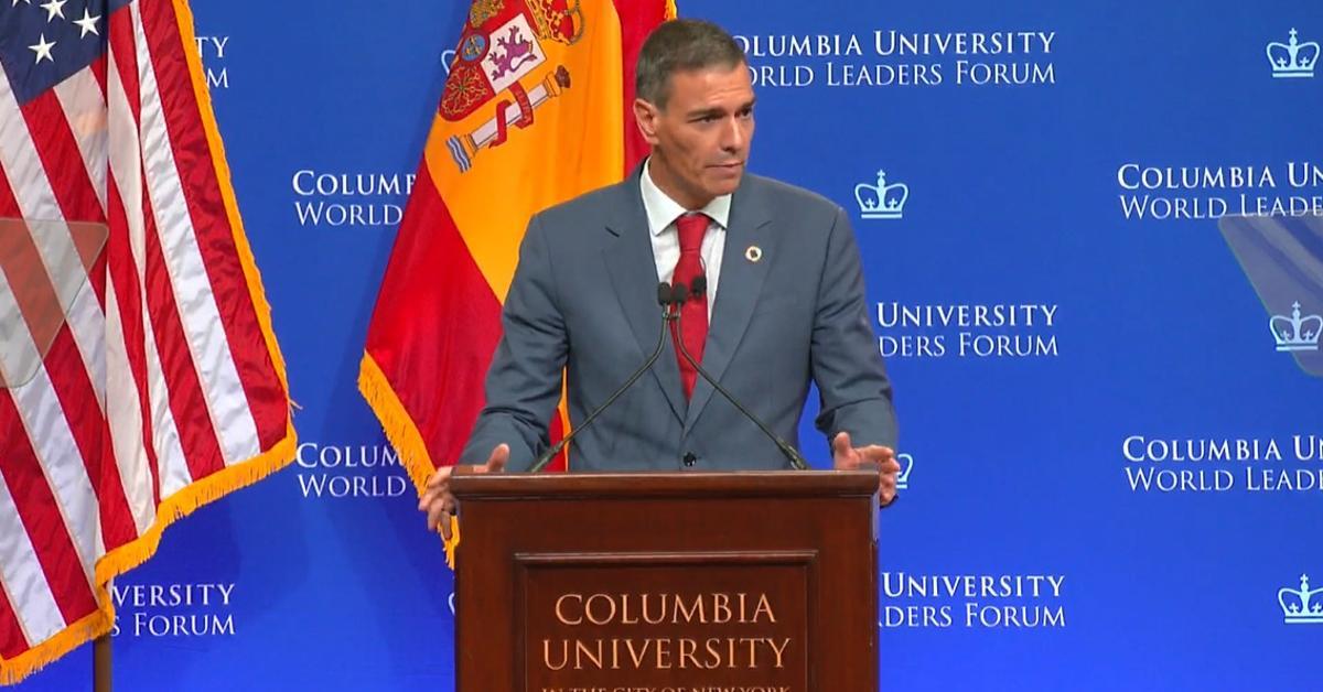 Sánchez lleva al corazón de las protestas en EEUU el discurso que desmonta el radicalismo de Trump