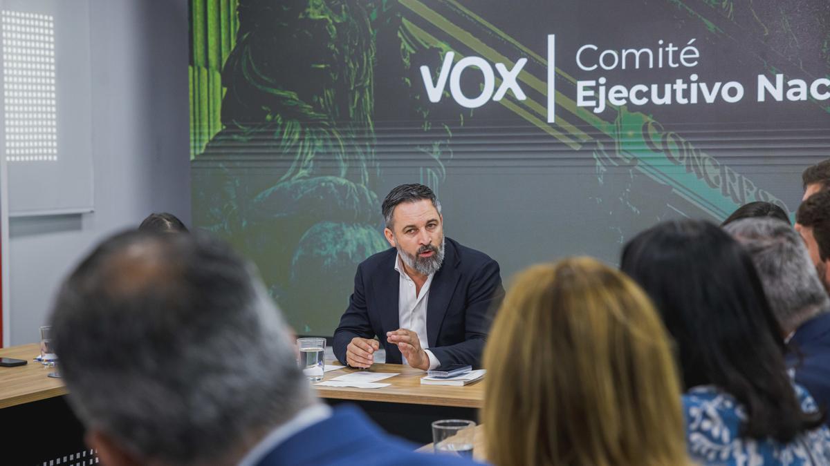Santiago Abascal preside el Comité Ejecutivo Nacional de VOX