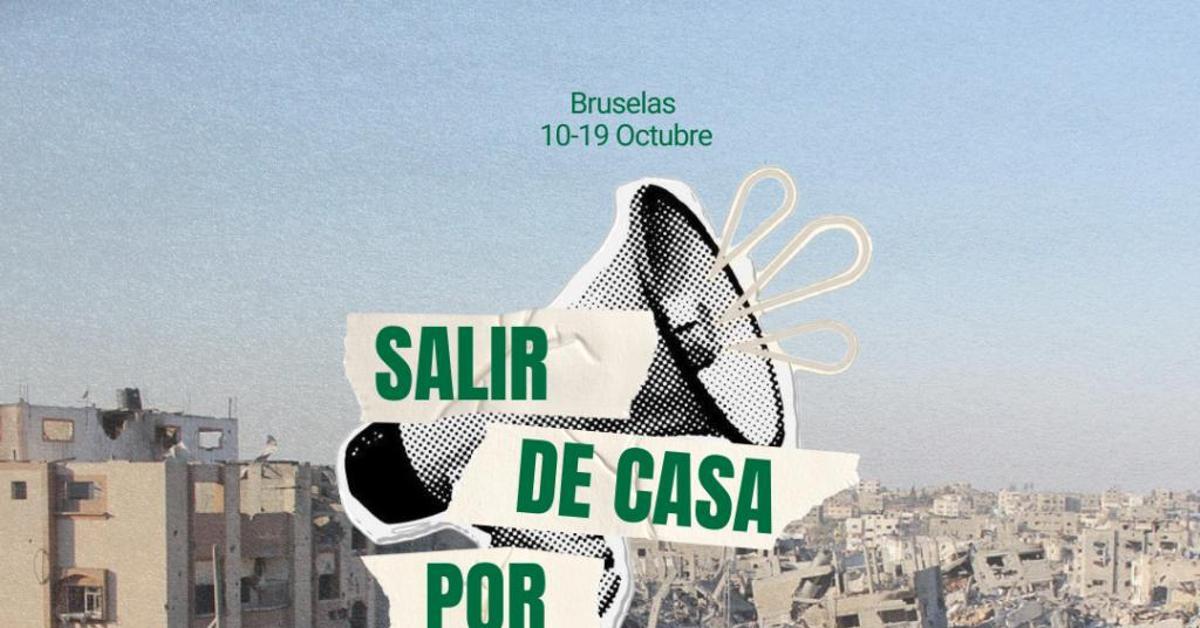 "La UE no hace nada": activistas feministas denuncian el genocidio en Gaza con una acampada en Bruselas