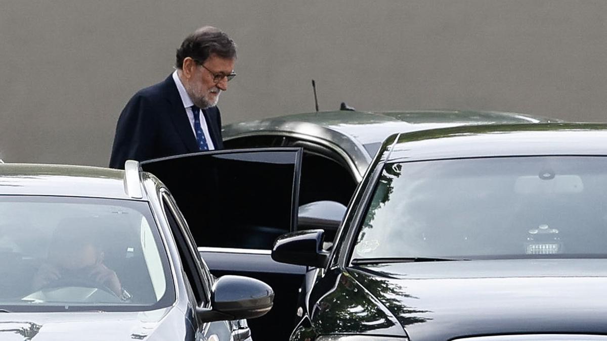 El expresidente Mariano Rajoy a su salida de la Audiencia Nacional.