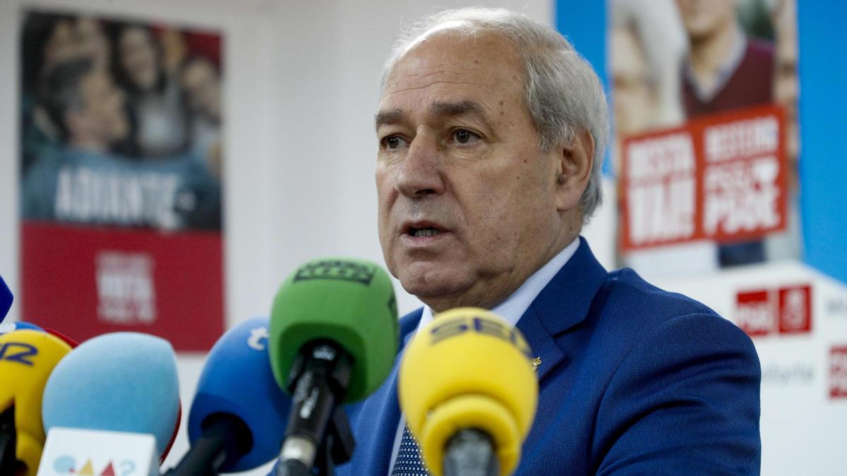 El presidente de la Diputación de Lugo, secretario general del PSdeG en esa provincia y alcalde de Monforte de Lemos, José Tomé,.