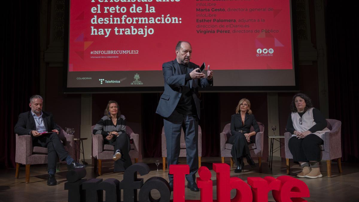 Jesús Maraña despide el acto de aniversario de infoLibre.