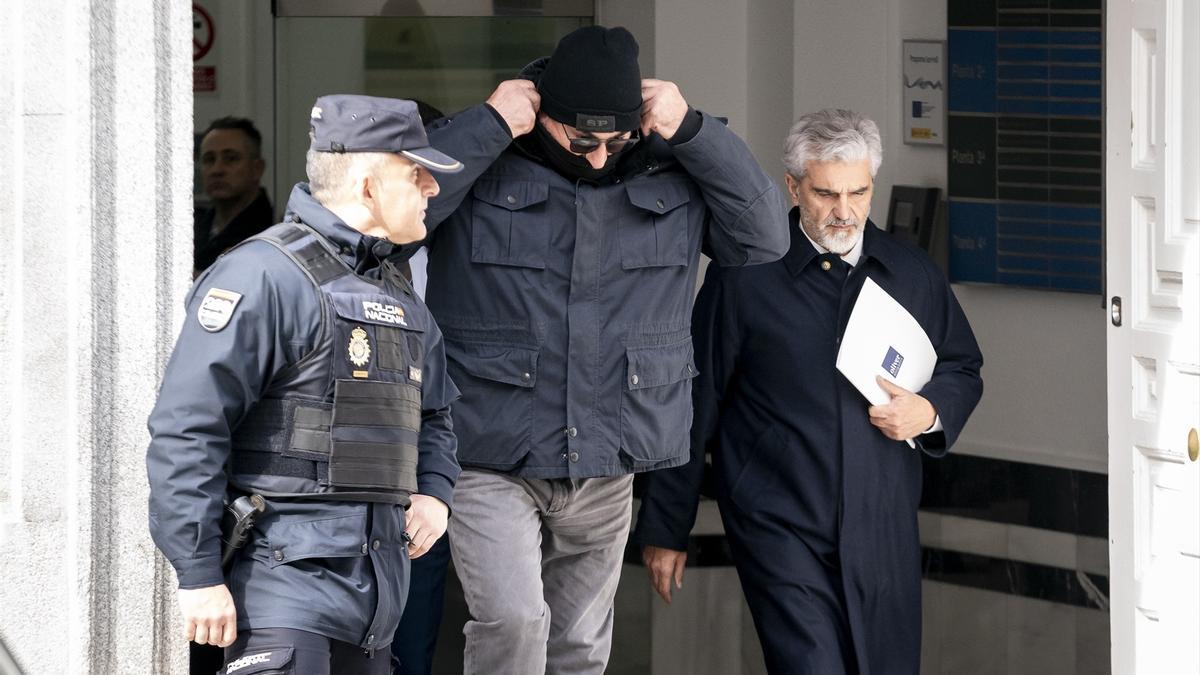 El exasesor de Ábalos, Koldo García, a su salida del Tribunal Supremo, este mes de febrero en Madrid (España).