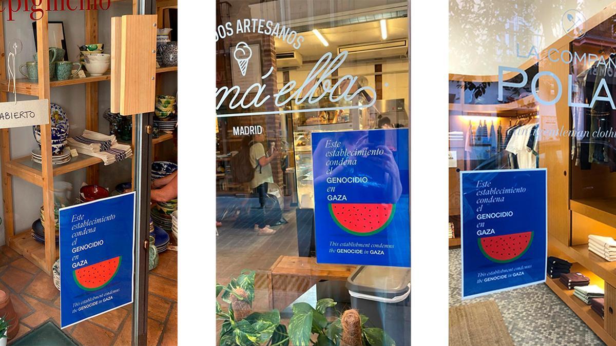 Imagenes de los establecimientos que han participado en la campaña 'Comercios Conscientes'.