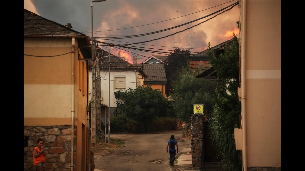 Los vecinos de Las Médulas vuelven a sus casas, pero el paraje Patrimonio Mundial está arrasado por el fuego