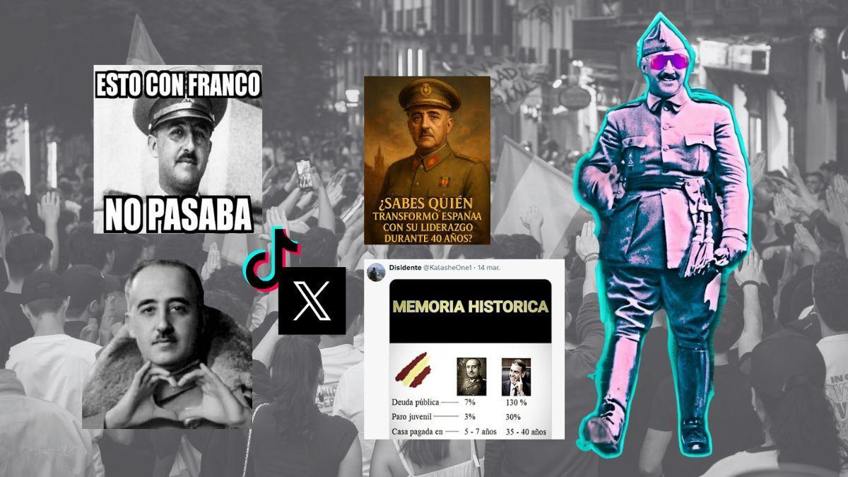Del brazo en alto al meme: la ultraderecha maquilla el franquismo en redes para atraer a los jóvenes