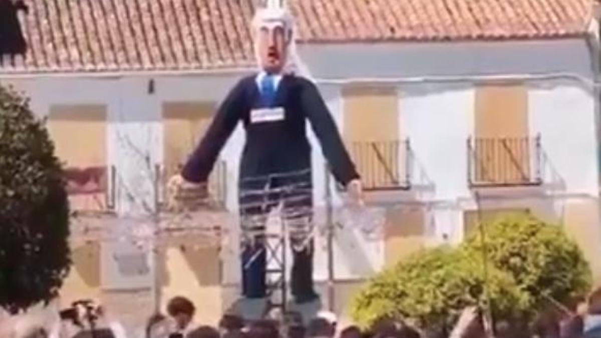 Muñeco de Netanyahu en El Burgo (Málaga)