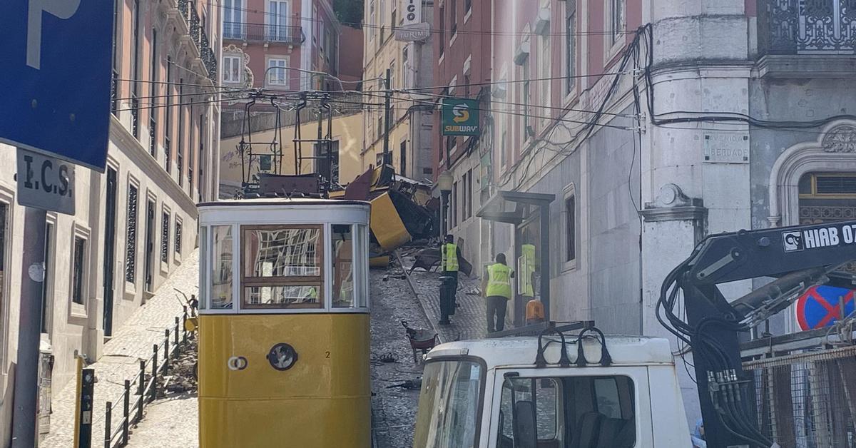 Un cable subterráneo entre vagones, la causa del accidente del funicular en Lisboa