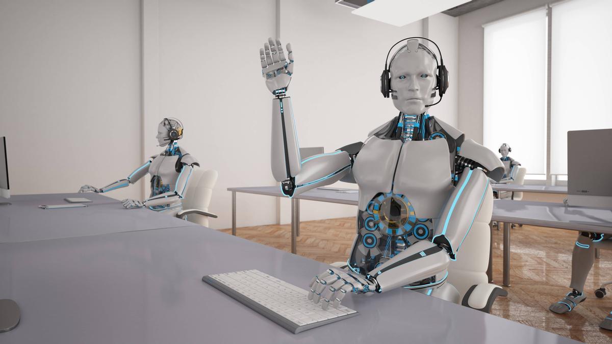 Recreación de un robot humanoide.