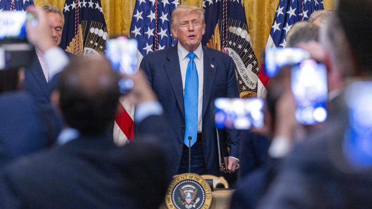 El presidente de Estados Unidos, Donald Trump, pronuncia un discurso durante el evento "Making Health Technology Great Again".