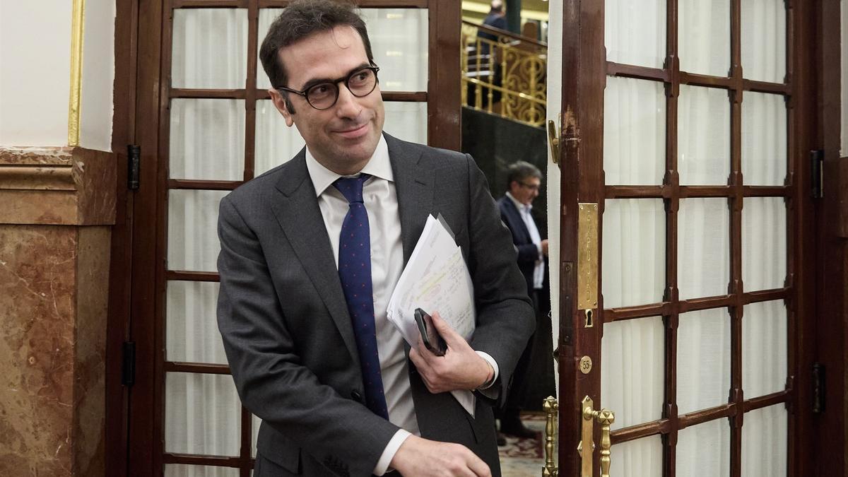 El ministro Carlos Cuerpo en el Congreso de los Diputados, en una imagen de archivo.