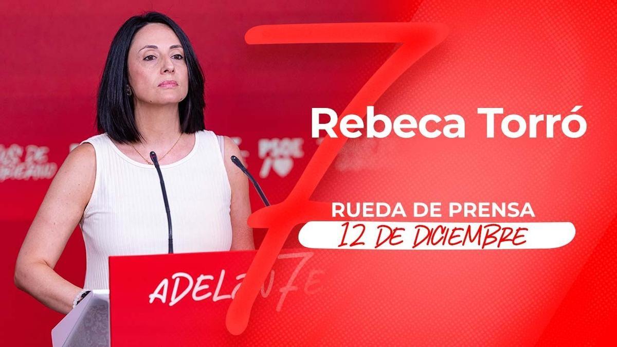 Rueda de prensa de Rebeca Torró