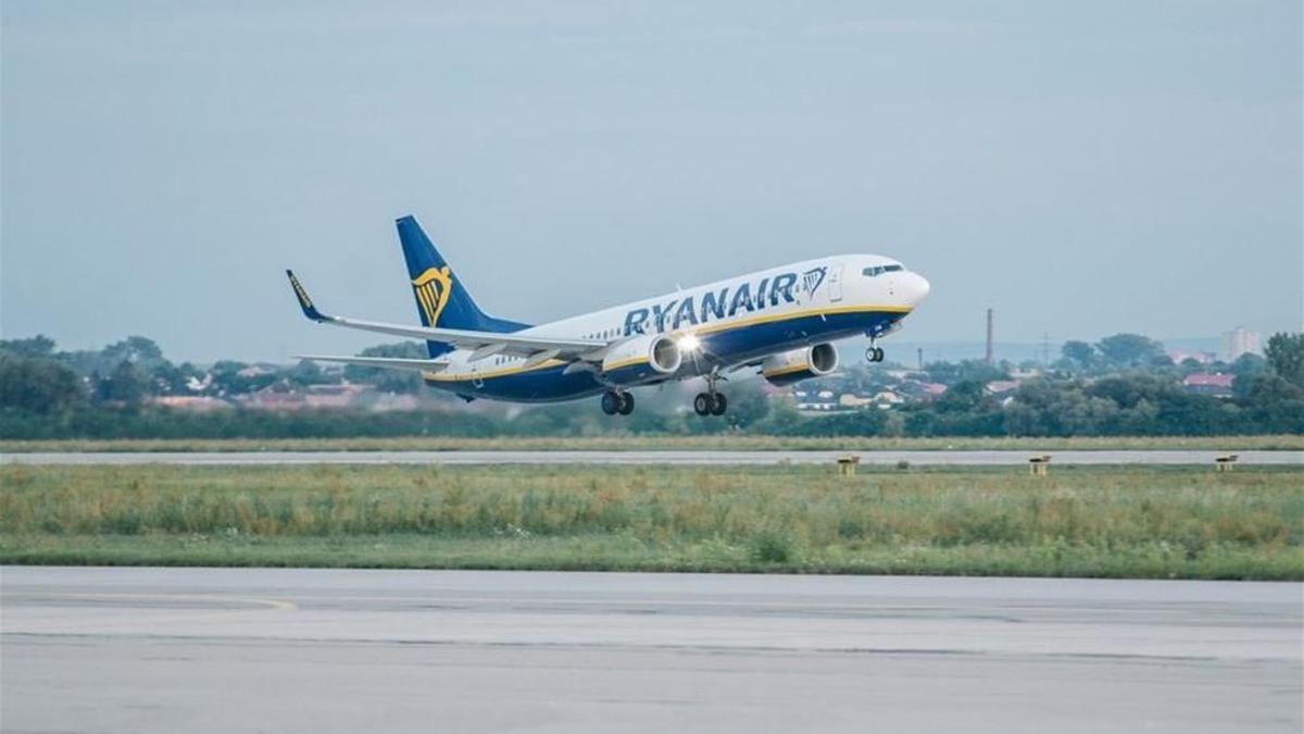 Un avión de la aerolínea irlandesa Ryanair.