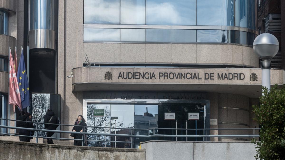 Exterior de la sede de la Audiencia Provincial de Madrid, en Madrid (España).