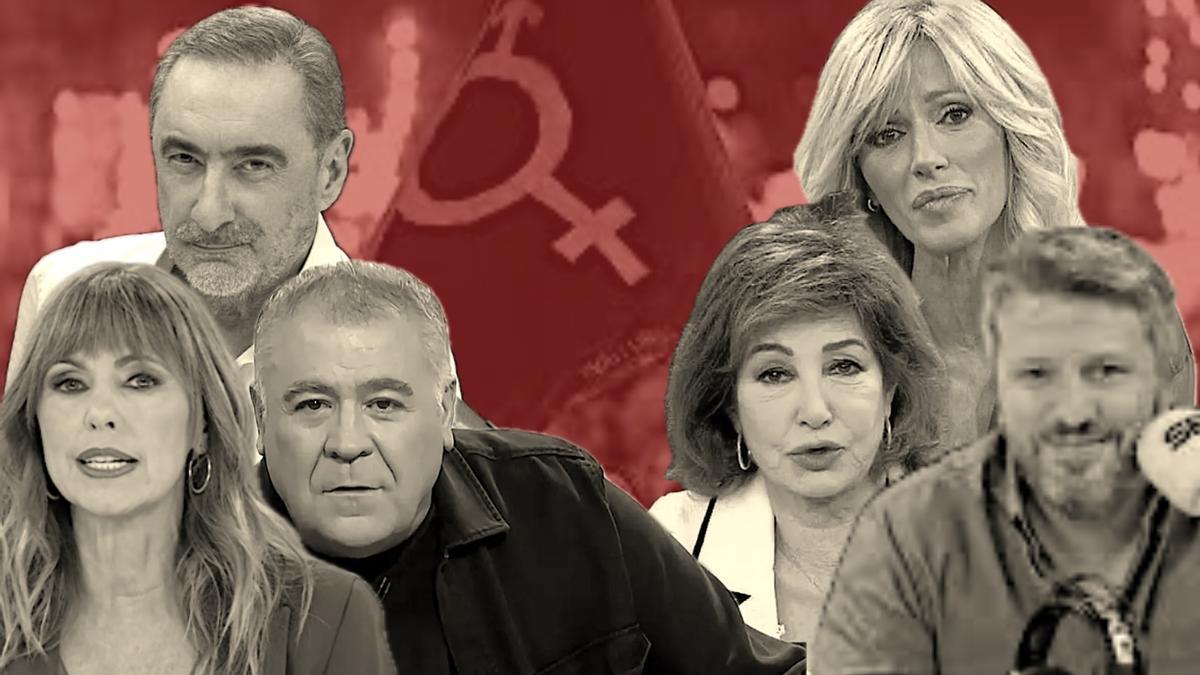 Alejandra Herranz, Carlos Herrera, Antonio García Ferreras, Ana Rosa Quintana, Susan Griso y Aimar Bretos.