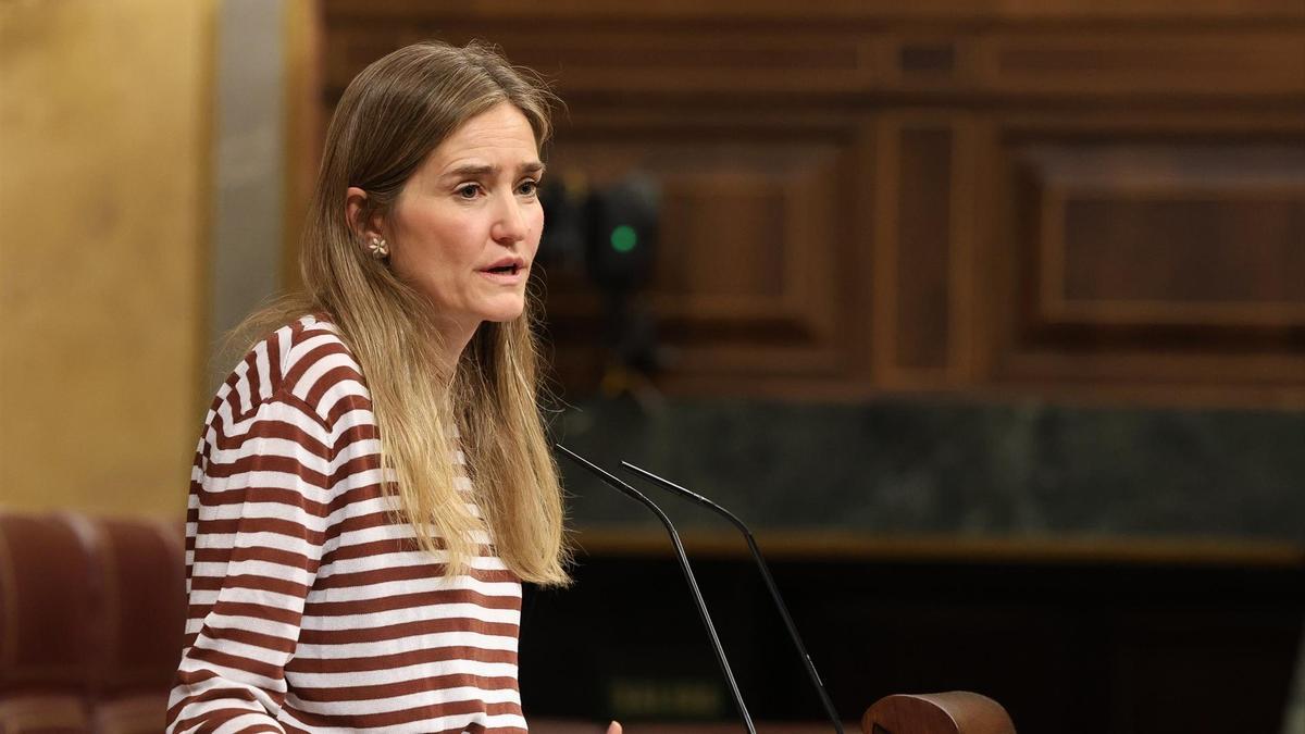 La vicepresidenta tercera, Sara Aagesen, este miércoles en el Congreso.