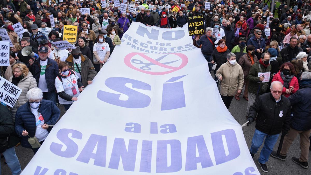 Manifestación por la mejora de la Sanidad Pública en Madrid.