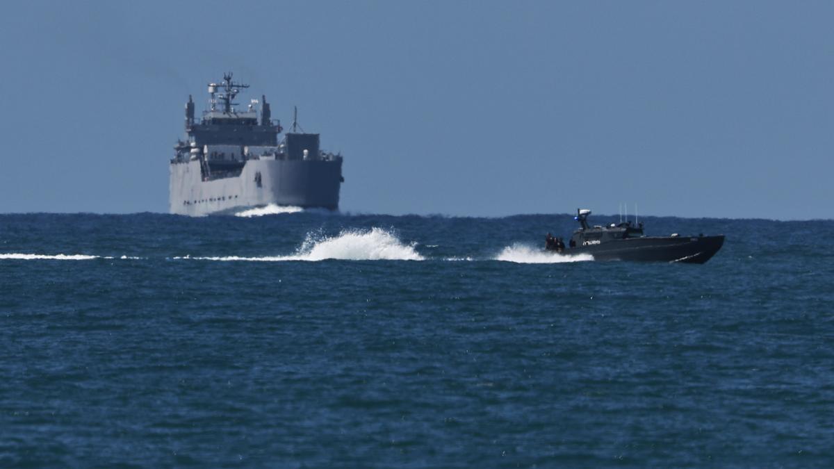 Barcos del Ejército de Israel durante la operación contra la Flotilla