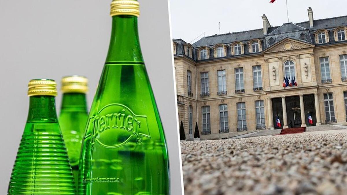 Fotos de aguas Perrier y del Palacio del Elíseo