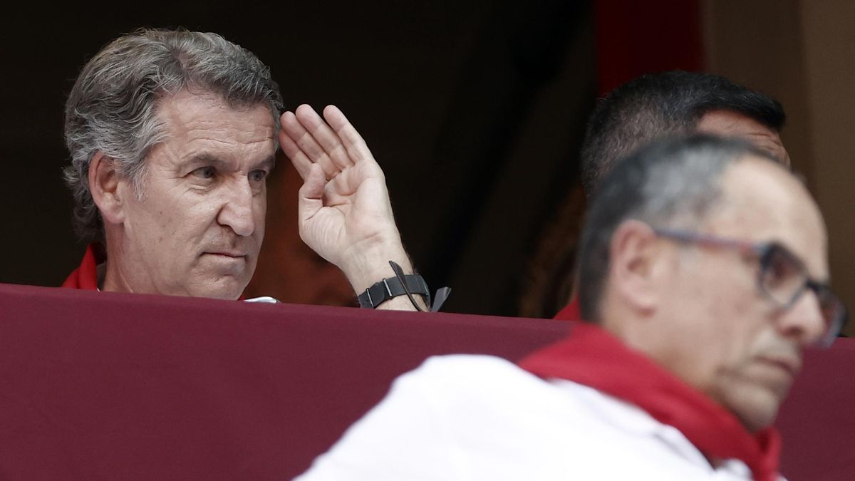 Núñez Feijóo, en Pamplona.