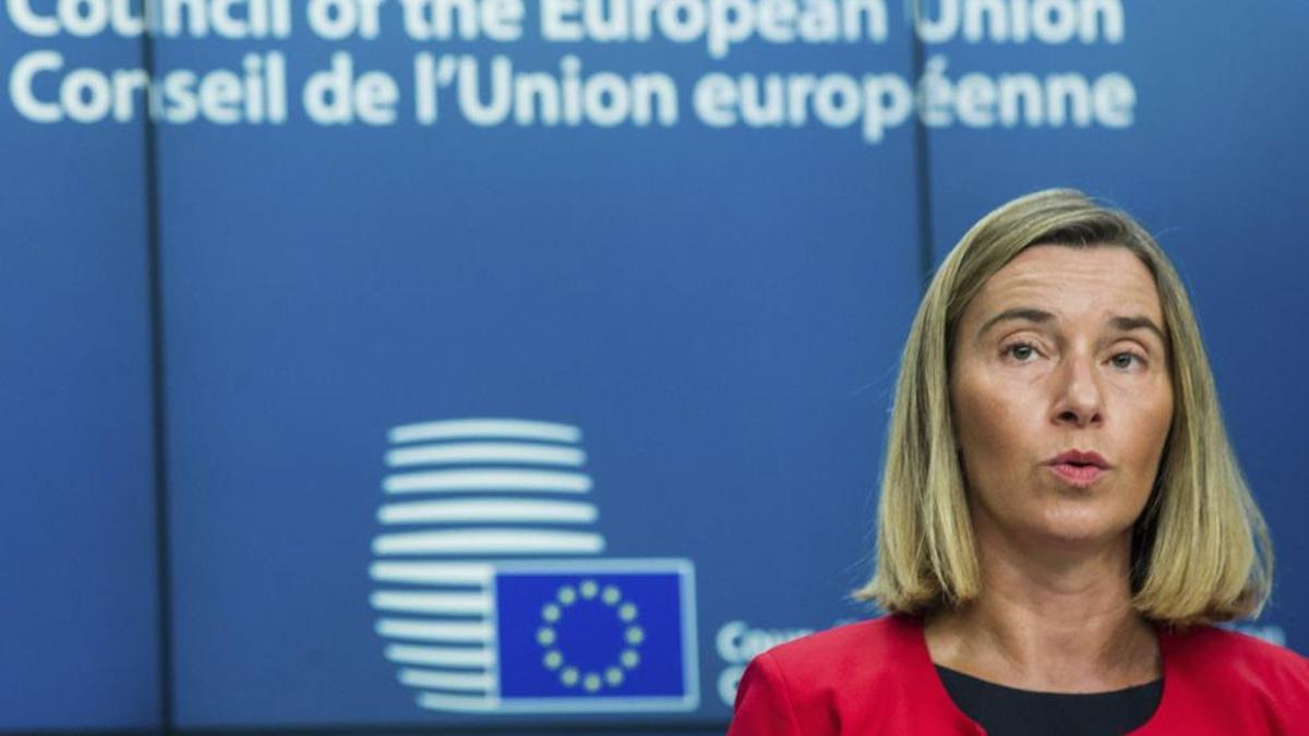 Federica Mogherini, alta representante de la UE para la Política Exterior.