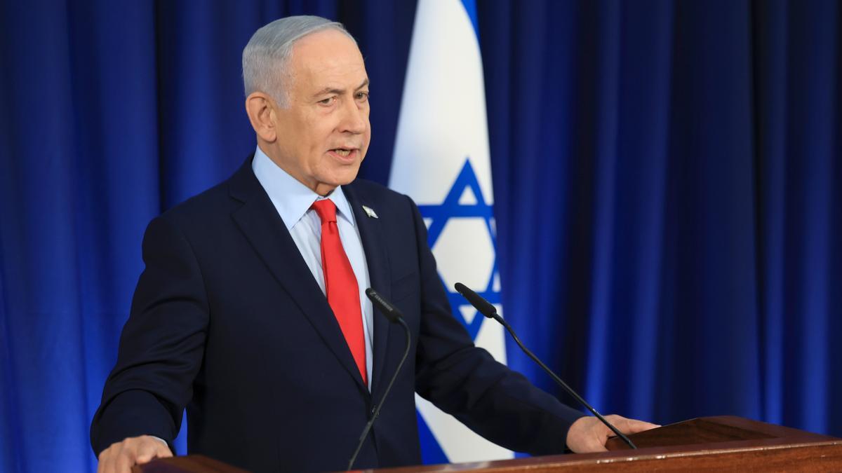 El primer ministro israelí, Benjamin Netanyahu, habla durante una rueda de prensa en Jerusalén.