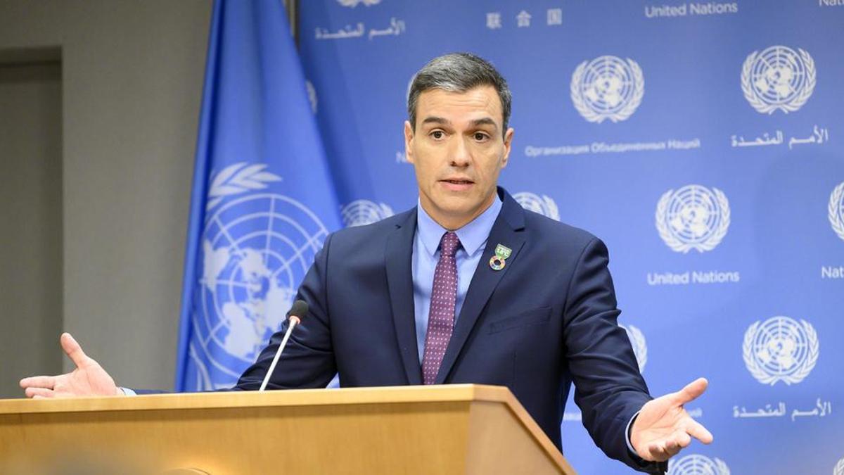 Pedro Sánchez, presidente del Gobierno en funciones, en la ONU.