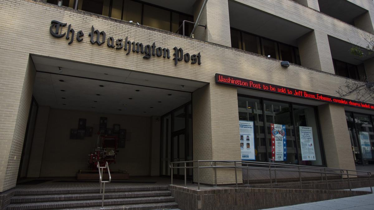 Fotografía de archivo de la fachada del edificio del 'The Washington Post' en Washington (EEUU).
