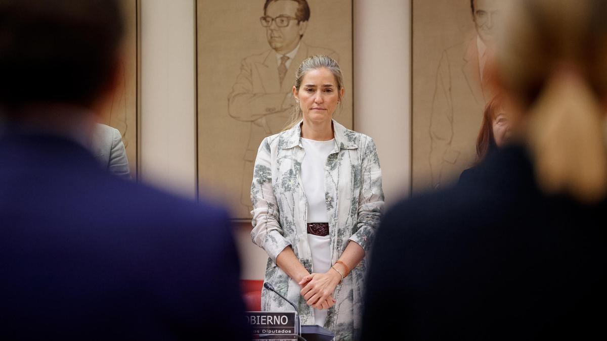 Sara Aagesen durante su comparecencia este viernes en el Congreso.