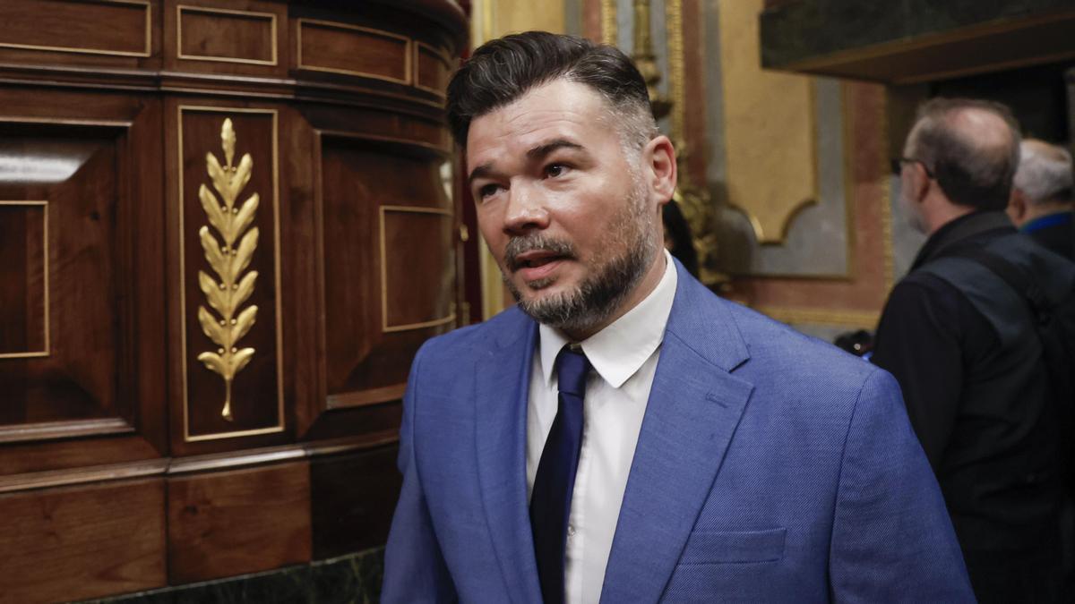 Gabriel Rufián (ERC), en el Congreso.