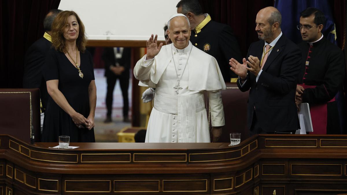 El papa León XIV interviene en el Congreso de los Diputados